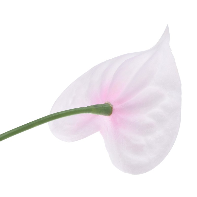 10Pcs 13" Artificial Anthurium Lily Flowers Floral Bouquet Decor, Pink White gallery