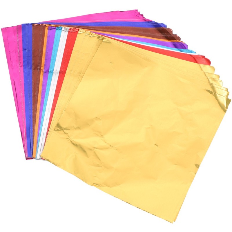 200 Pcs Mixed Color Candy Wrapping Foil Paper Aluminum Sheets gallery