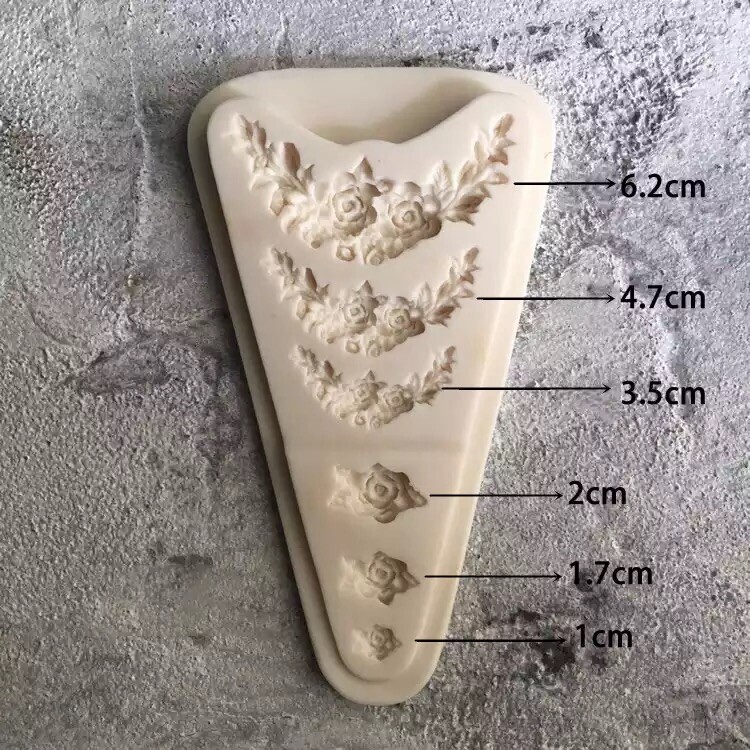 Silicone Floral Pattern Chocolate Fondant DIY Craft Clay Resin Mould gallery
