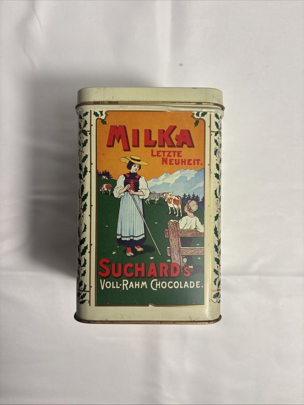 MILKA Suchards Chocolate Print advertising old vintage box retro old