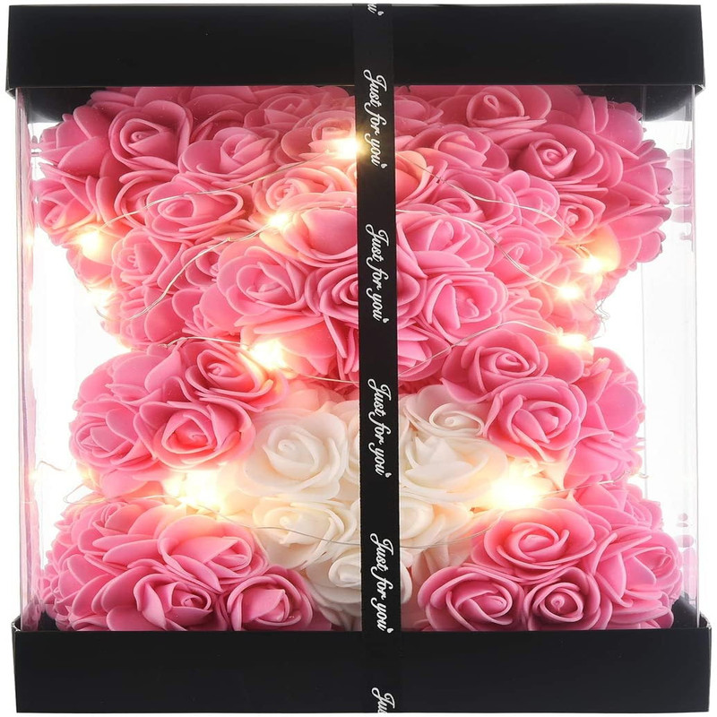 Winwish Rose Flower Bear-Hand Made Rose Teddy Bearbest Artificial Decoration