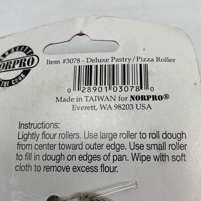 Norpro Deluxe Wood Pastry and Pizza Roller - 9 Inches gallery