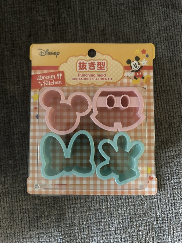Disney Mickey Mouse Punching Mold Cookie Cheese Cutter Mold Set Of 4 Pink Blue gallery