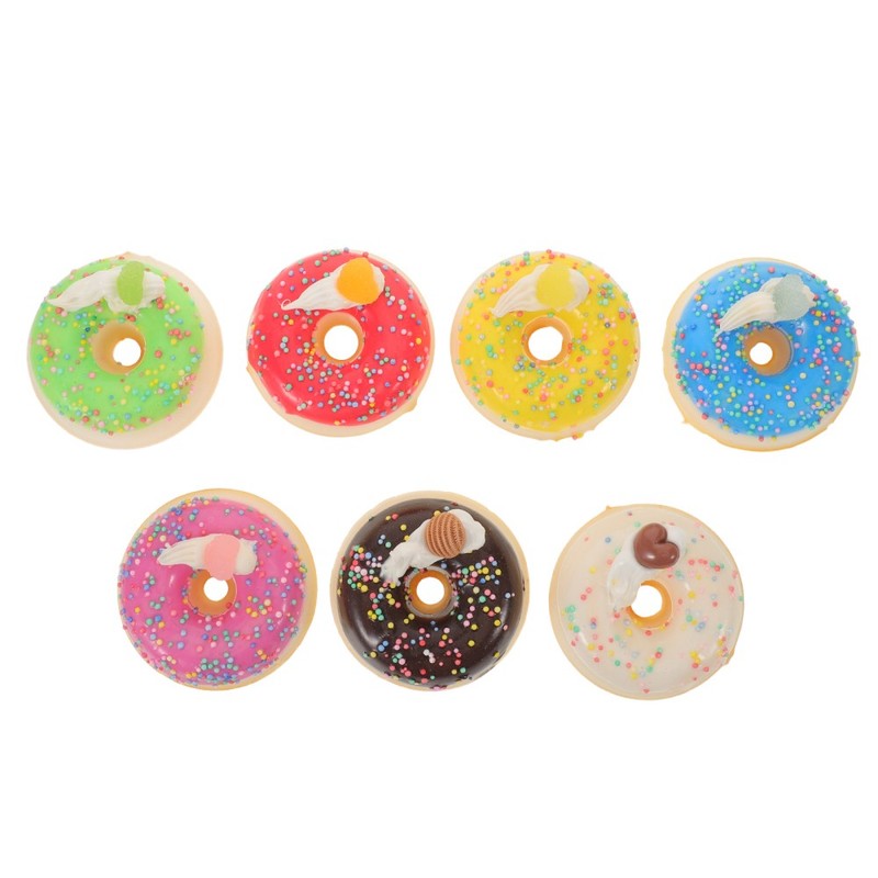 7pcs Fake Donuts: Realistic Doughnuts Collection With Cream - Artificial gallery