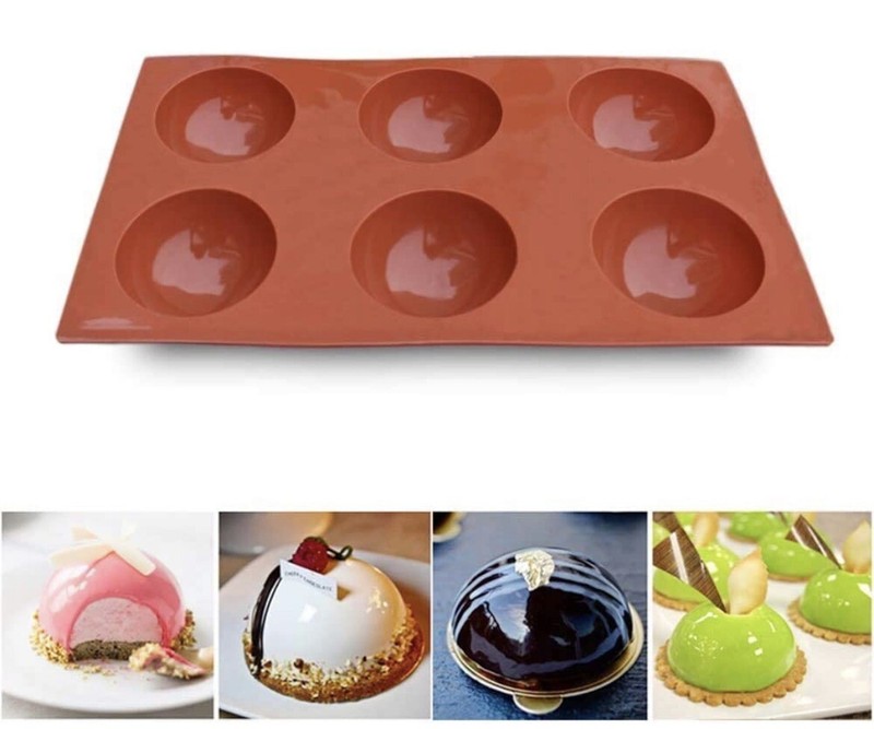 New 6-Cavity Semi Sphere Silicone Mold Baking Mold Making Hot Chocolate Bombs gallery