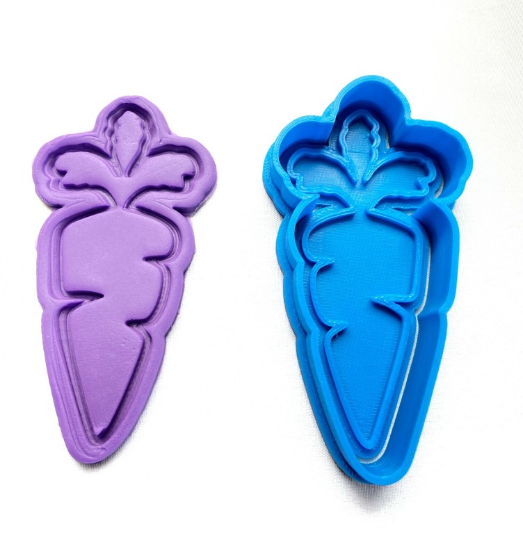Easter Cookie Cutter Rabbit Ears Eggs Carrot Church Cross Happy Easter Embosser