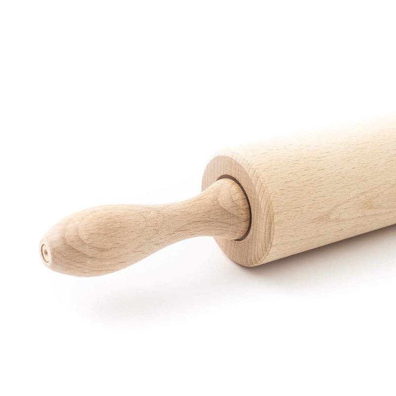 Kitchen Professional Classic Wooden Rolling Pin Revolving Center 17.3×2.2 Inch