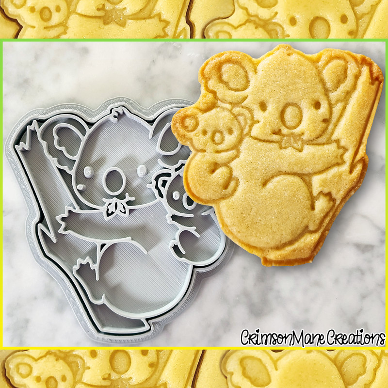 Koala and Baby Cookie Cutter Cute Australian Animal Baking Fondant Tool Ceramic