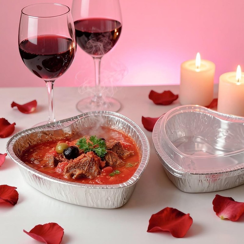 24PCS 27oz Heart Shaped Cake Pans with Lids Large Baking Cups Dessert Food Co... gallery