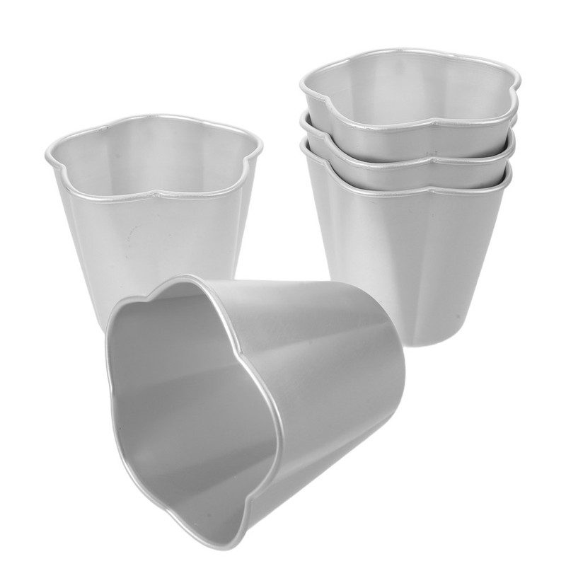 5 Pcs Reusable Muffin Cups Cake Baking Dish Aluminum Alloy Pans Aluminium gallery