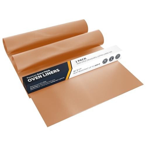 Oven Liners for Bottom of Oven – 2 Pack Large Heavy Duty Mats, 17”x25” Non-St…