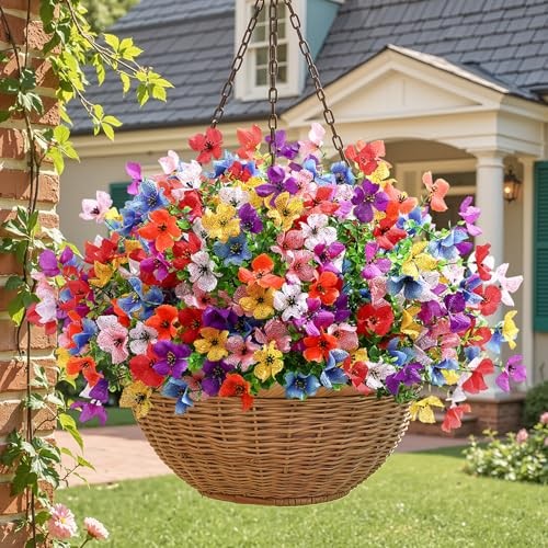 Artificial Flowers Outdoors Decoration, Fake Silk mums 20 Mix 8 Colors gallery