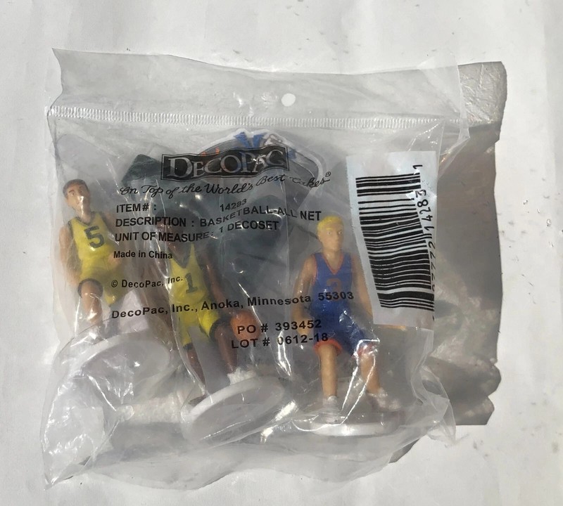 DecoPac Cake Topper Basketball All Net Team Players Game Hoop Decoset gallery