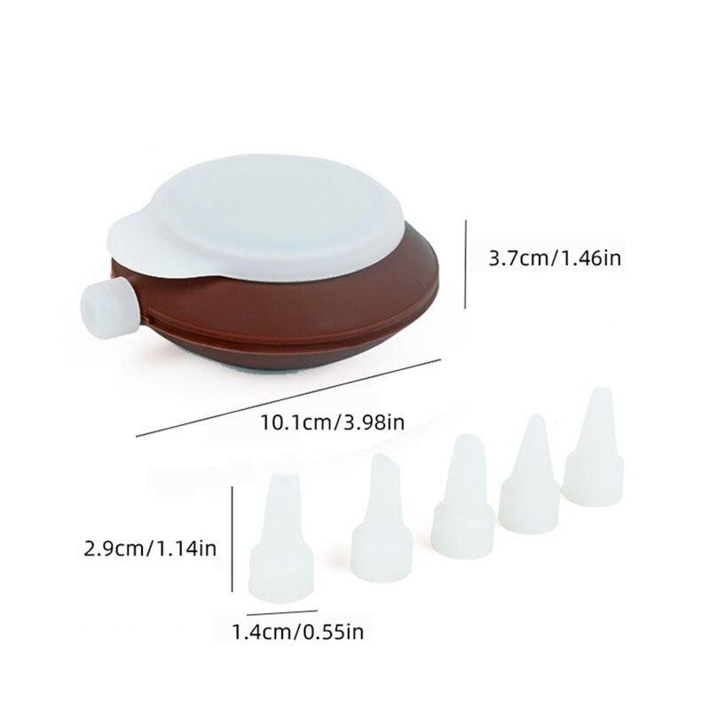 6pcs Silicone Cake Nozzles – Patterned Tips for Decorating Macarons, Cream gallery