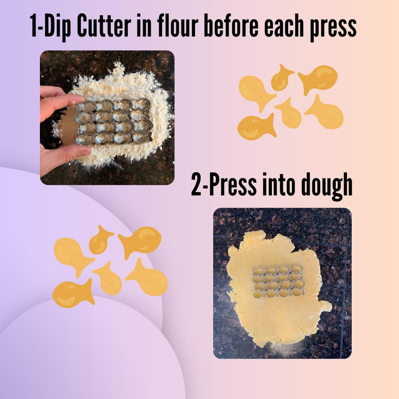 Gold Fish Cutter Goldfish Mini Cracker Cookie Cutter Mold Baked Fish Shaped Make gallery