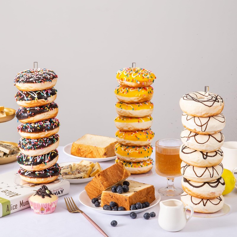 4PCS Acrylic Donut Display Stand Tower Dessert Table Holder for Donuts, Bage... gallery