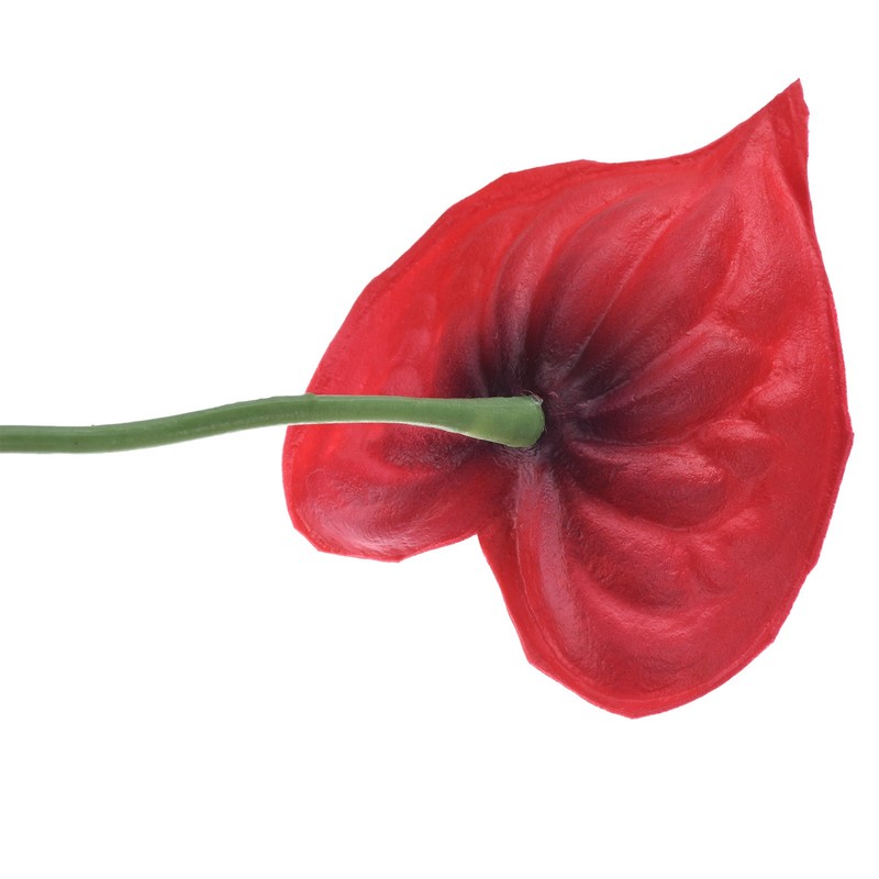 10Pcs 13" Artificial Anthurium Lily Flowers Floral Bouquet Decor, Black Red gallery