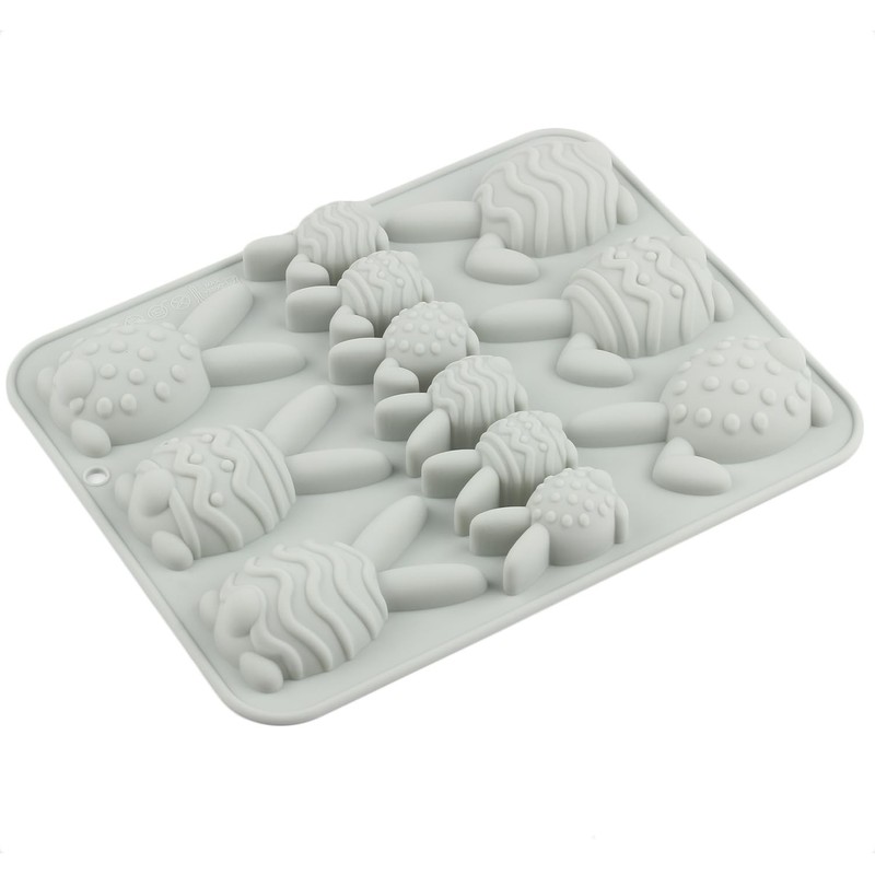 12 Cavity Easter Silicone Candy Mold Bunny Rabbit Chocolate Baking 1 PCS gallery