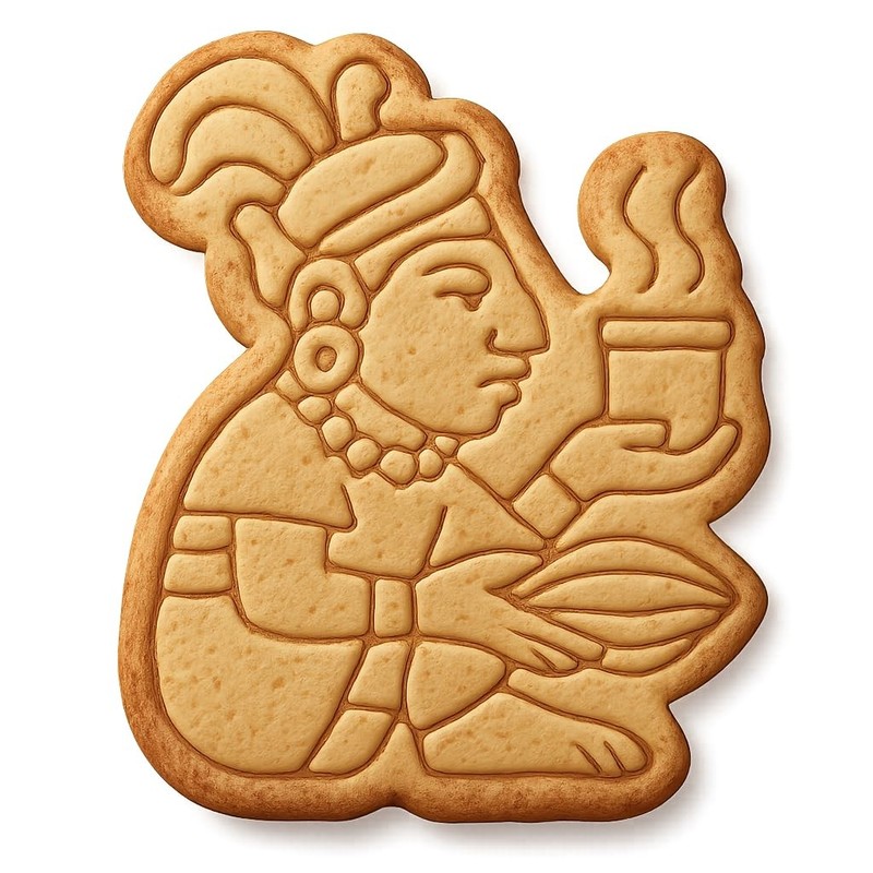 Mayan Chocolate God Cookie Cutter & Stamp, Fondant & Clay Cutter – 3.3×4″