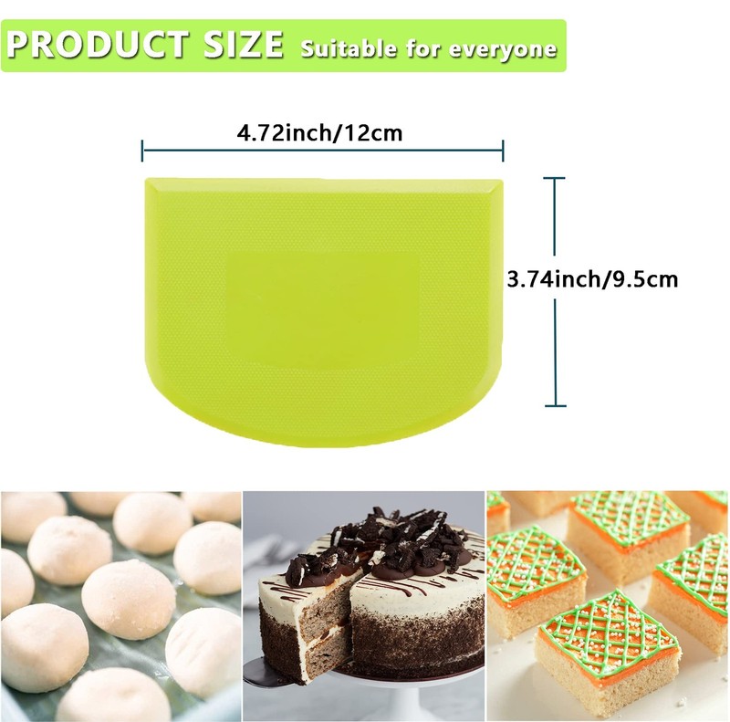5 Pack Dough Scaper Bowl Multipurpose Food Scraper for Bread Cake Fondant gallery