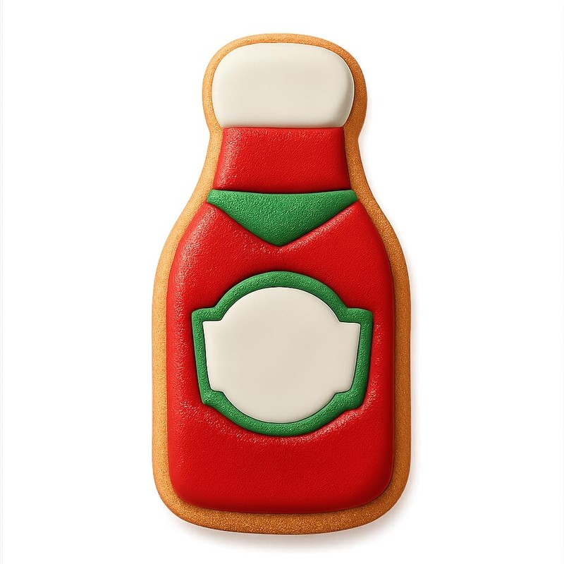 Miniature Champagne Bottle Cookie Cutter & Stamp - 4x2 gallery