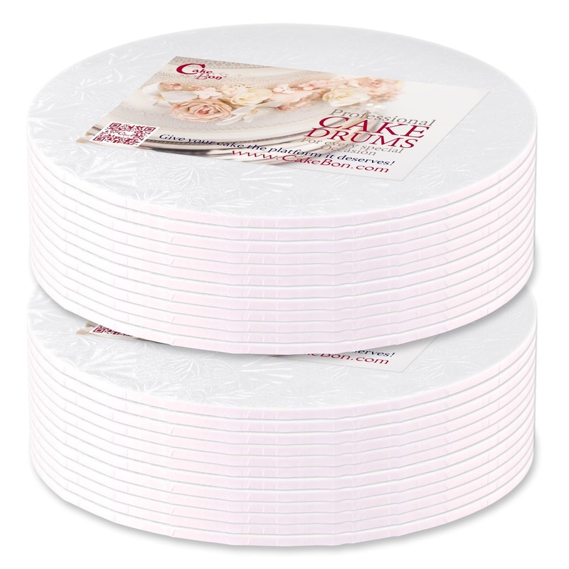 Round Cake Boards – Sturdy 1/8 Thick Cake Drums – 10 Inch Professional Base p…