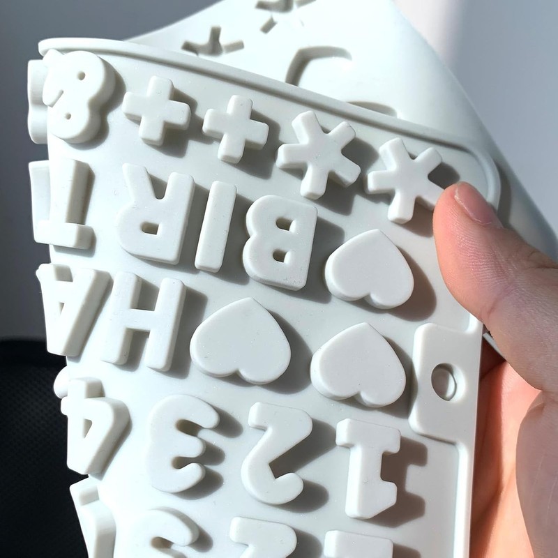 2PCS Reusable Silicone Letter & Number Molds | Non-Stick Baking Tools for Cho... gallery