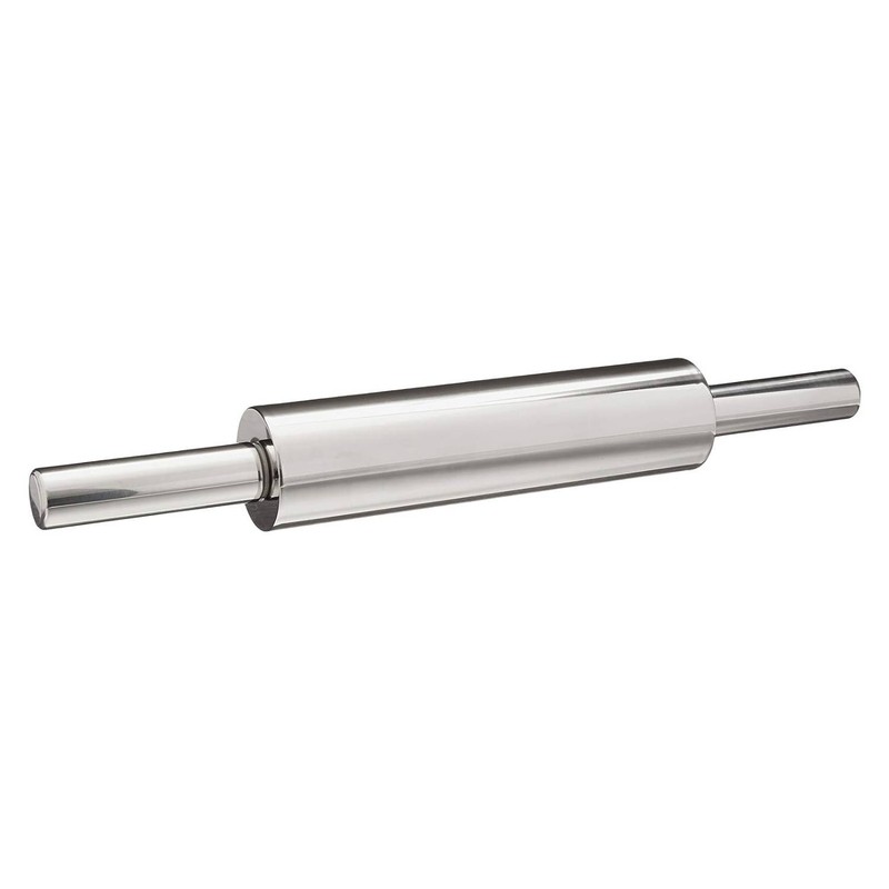 Fox Run Stainless Steel Rolling Pin, 18.5 x 2.6 x 2.8 inches, Metallic Silver