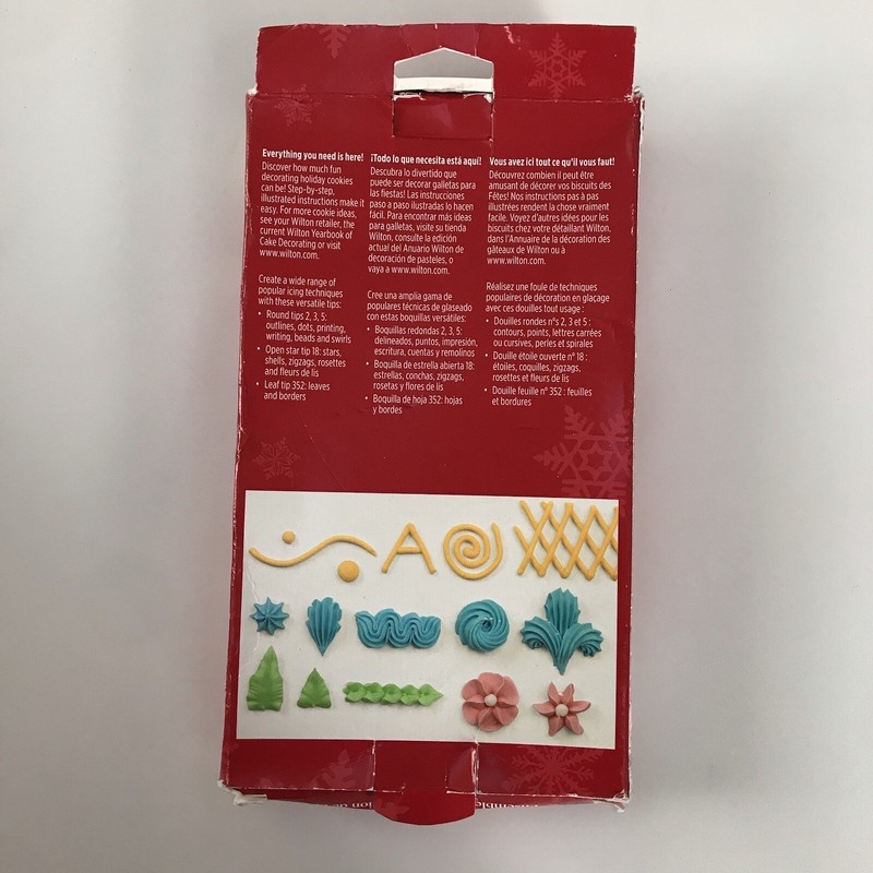 Wilton 13-piece Christmas Cookie Decorating Set New Icing Piping Tip Bag Stencil gallery