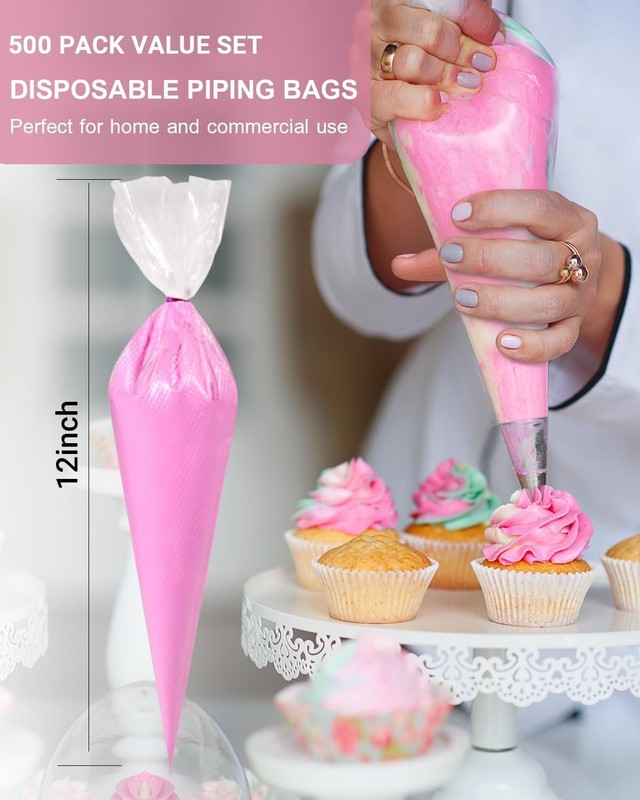 Set 500 Bolsas Reposteria 12 Pulg Sin Punta Resistentes Para Decorar Pasteles gallery
