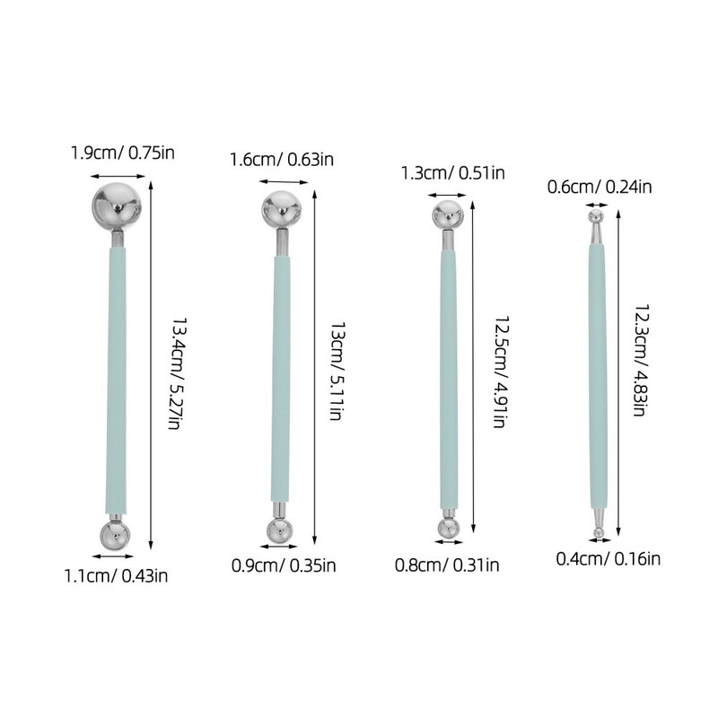 8 Pcs Pottery Embossing Tools Double-ended Sculpting Dotting Baking Decoration gallery