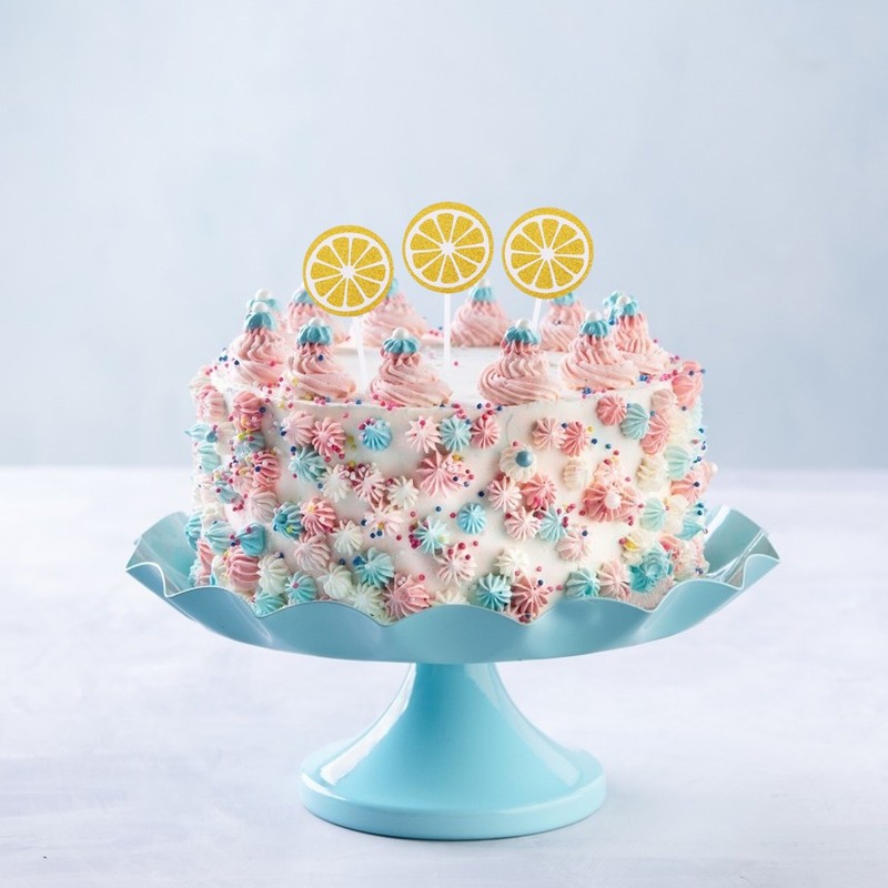 24pcs Cupcake Topper Yellow Birthday Party Decorations gallery