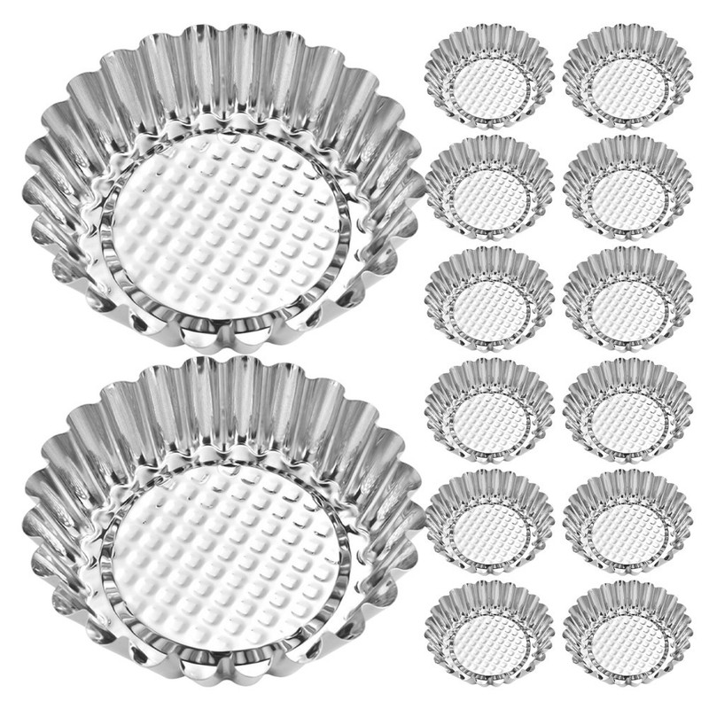 20 Pcs Stainless Steel Tart Molds Mini Tart Tin Pans Nonstick Baking Supplies gallery