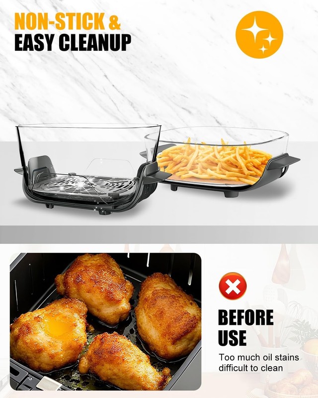 230PCs Air Fryer Liners Perforated for Crispi Pro 6-in-1 Glass Air gallery