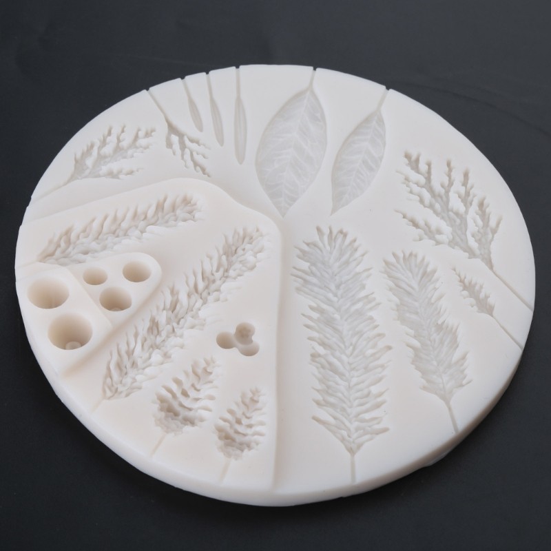 Pinecone Fondant Mold Winter Foliage Flower Silicone Mold Pine Branch Resin Mold gallery