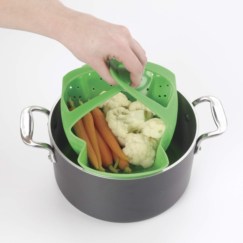 Silicone Steamer Basket Collapsible Insert for Pots Pans Microwave Pressure Cook gallery