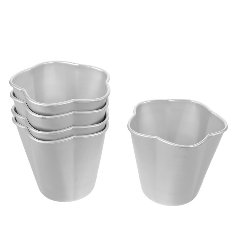 5 Pcs Reusable Muffin Cups Cake Baking Dish Aluminum Alloy Pans Aluminium gallery