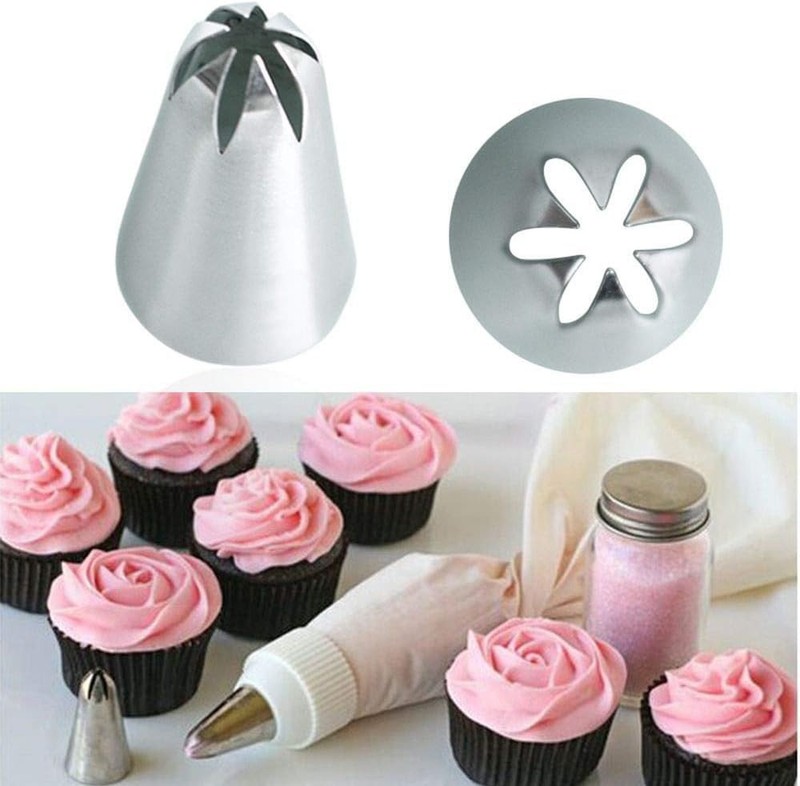 Stainless Steel Pastry Tips Cherry Blossoms Icing Piping Nozzles Cake Tool