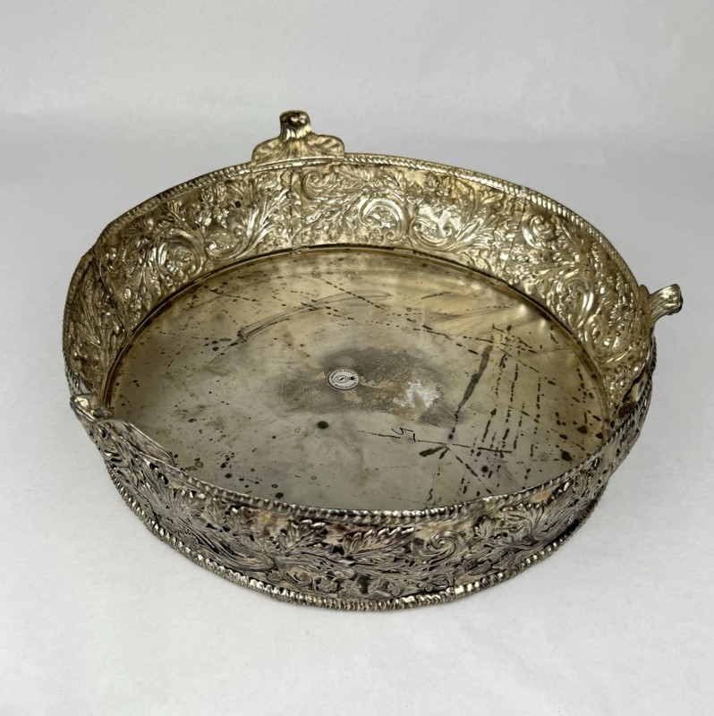 Studio Silversmiths Cake Stand Platter Silver Plated Mirrored Top Wedding 12" gallery