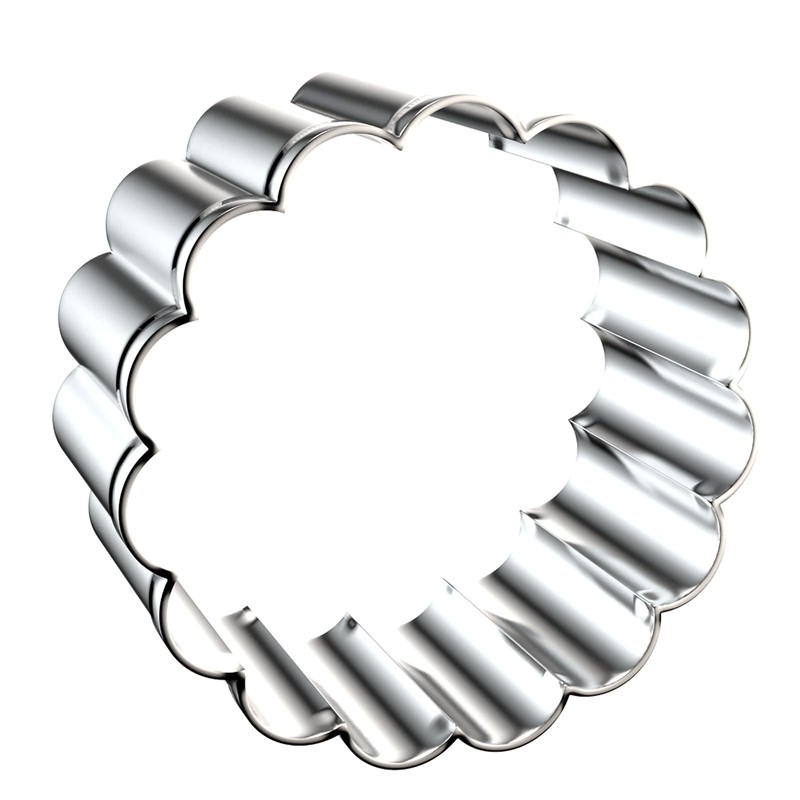 Fluted Round Cookie Cutter Set - 5 Inch, 4 Inch, 3 Inch, 2 Inch - Large Donut... gallery