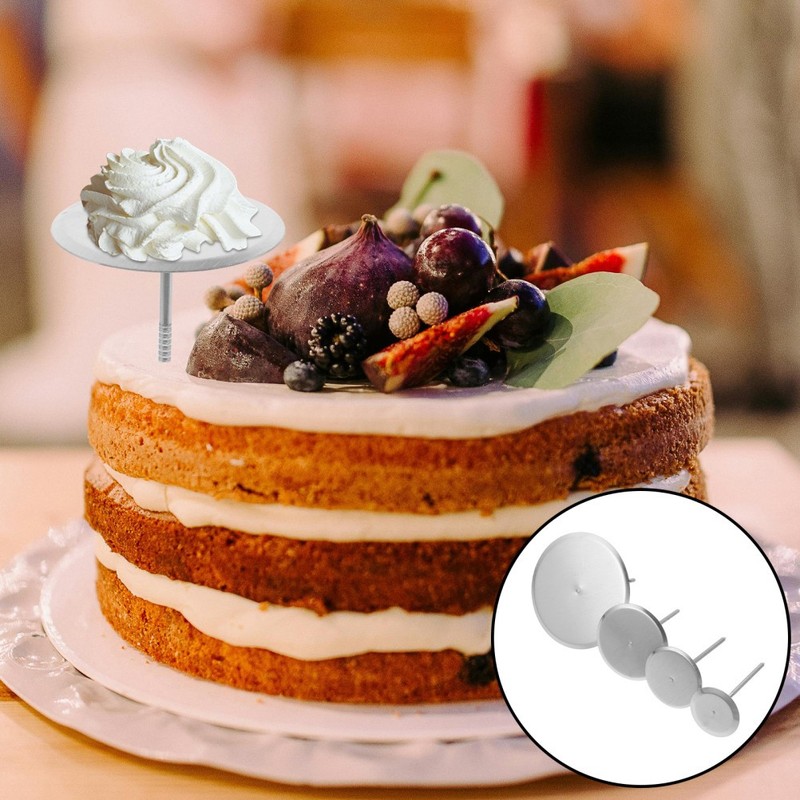 8 Pcs Stainless Steel Frosting Piping Kit Cake Flower Nails For Baking gallery
