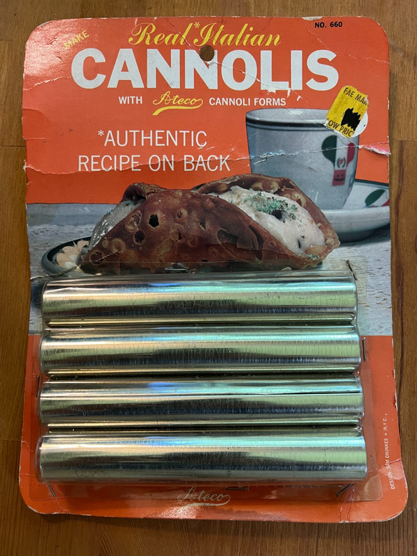 Ateco Vintage Cannoli Forms No 660 Set 4 NEW