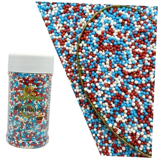 CandiJumpin 2mm Edible Red White and Blue Pearls – Patriotic Red White Blue