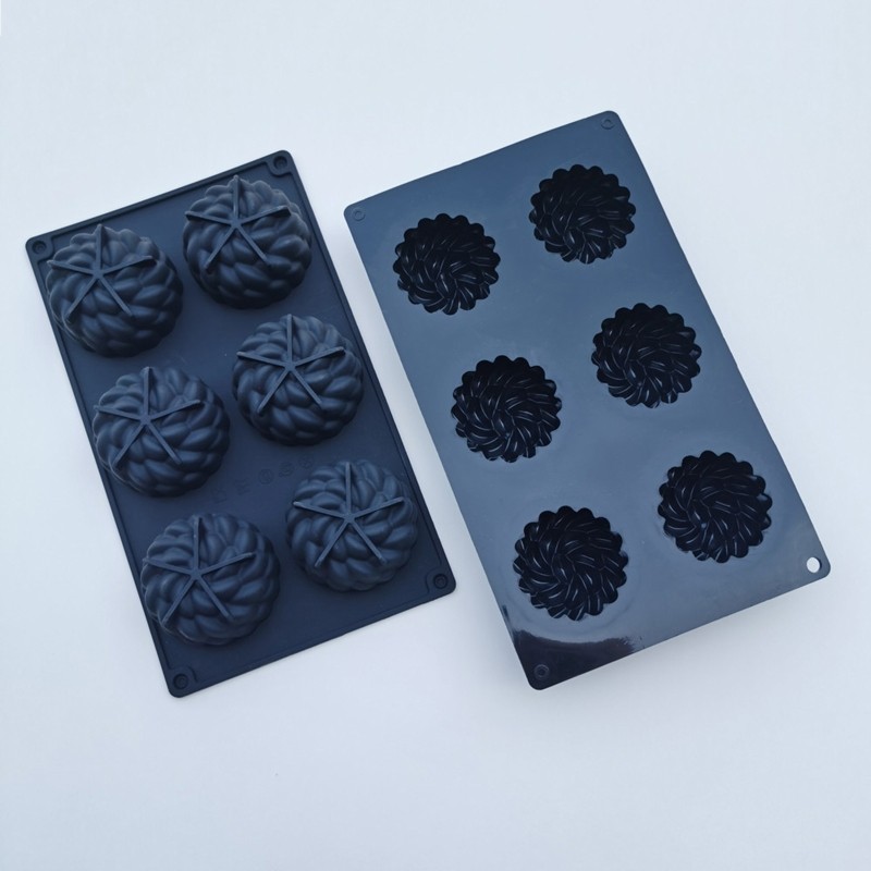 6 Holes Silicone Mousse Molds Bread Cake Mould Flower Shape Non-Stick Baking Pan gallery