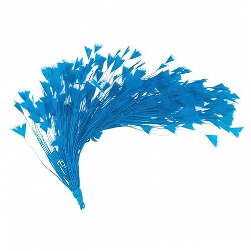 Handmade Natural Feather Flower Bouquet Decorative Item Faux Flowers Lake Blue
