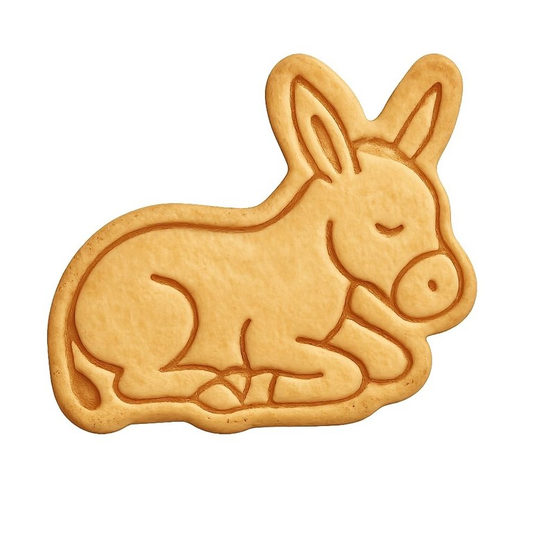 Resting Donkey Cookie Cutter & Stamp, Fondant & Clay - 4x3.1 gallery