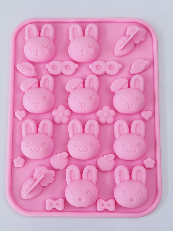 Cute Easter Bunny Rabbit Chocolate Cookie Cake Candy Silicone Baking Mold Mould