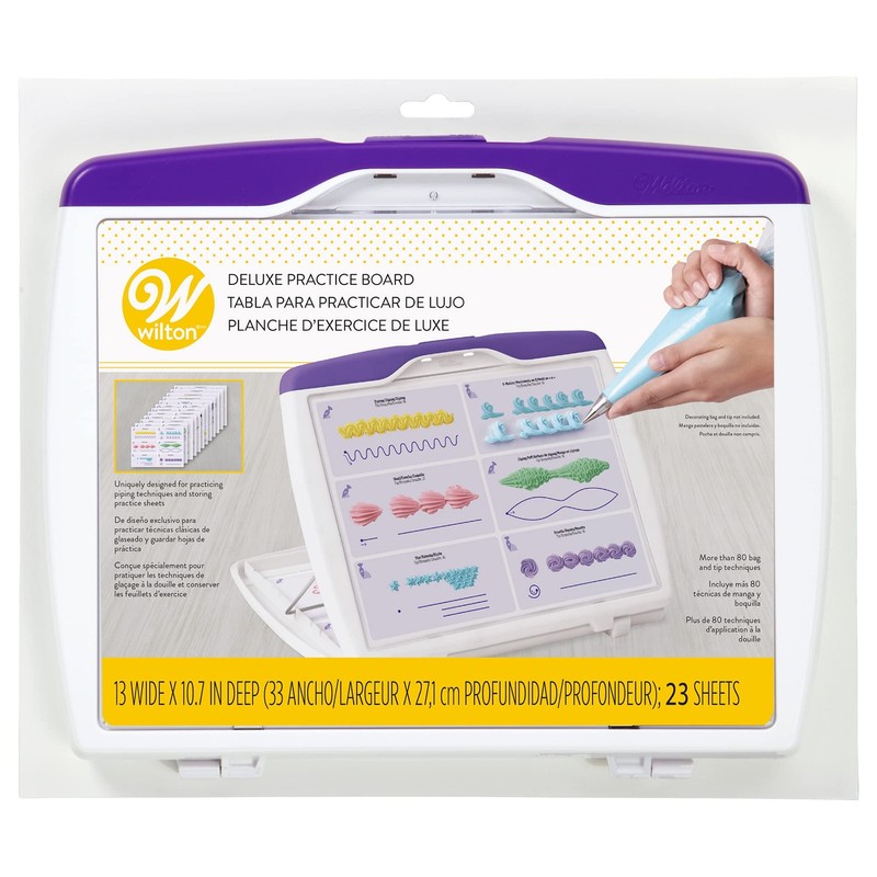Wilton Deluxe Practice Board Set – 13 x 10.75-Inch, White/Purple