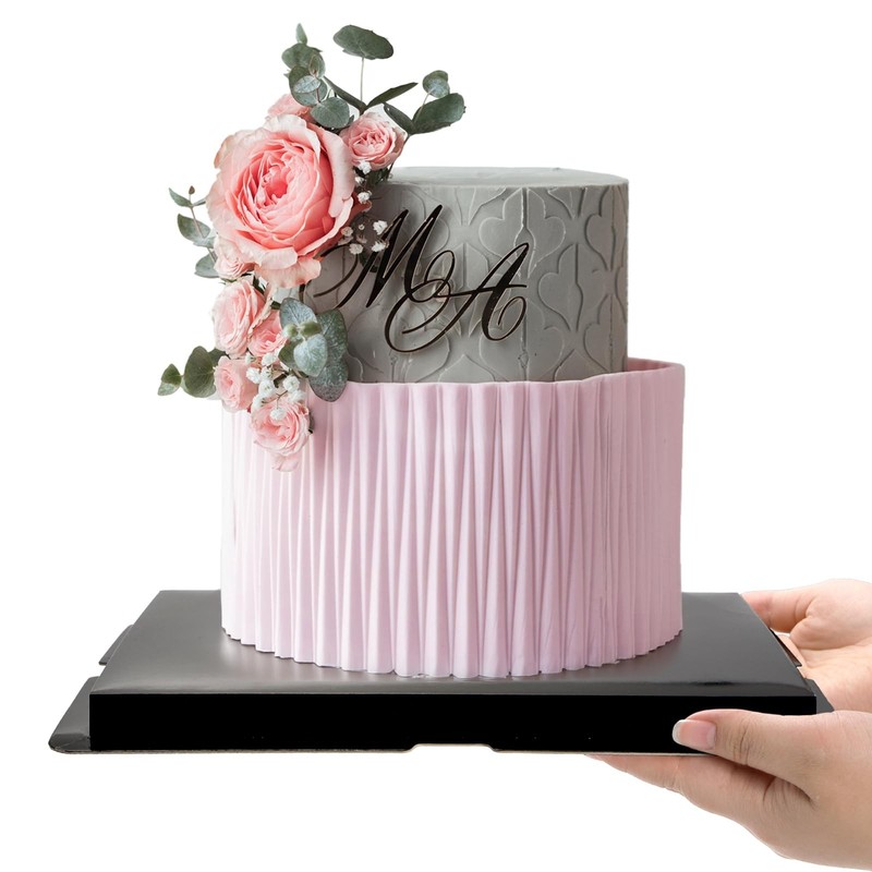 6 Pack Clear Cake Box with Ribbon, 2-Layer Tall Cake Carrier Box, Packaging B... gallery