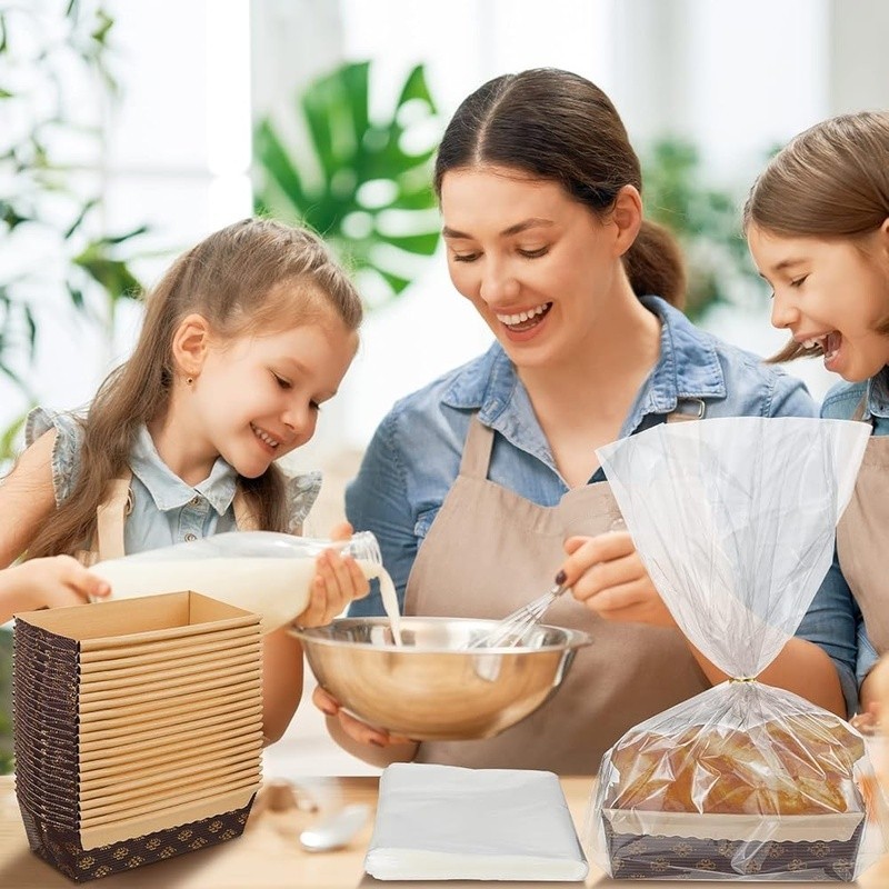 75 Disposable Baking Pans Bread Bags Ties Muffins Cakes Sourdough Pastries New gallery